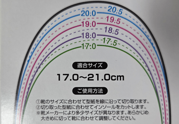 サイズ表_インソールシート
